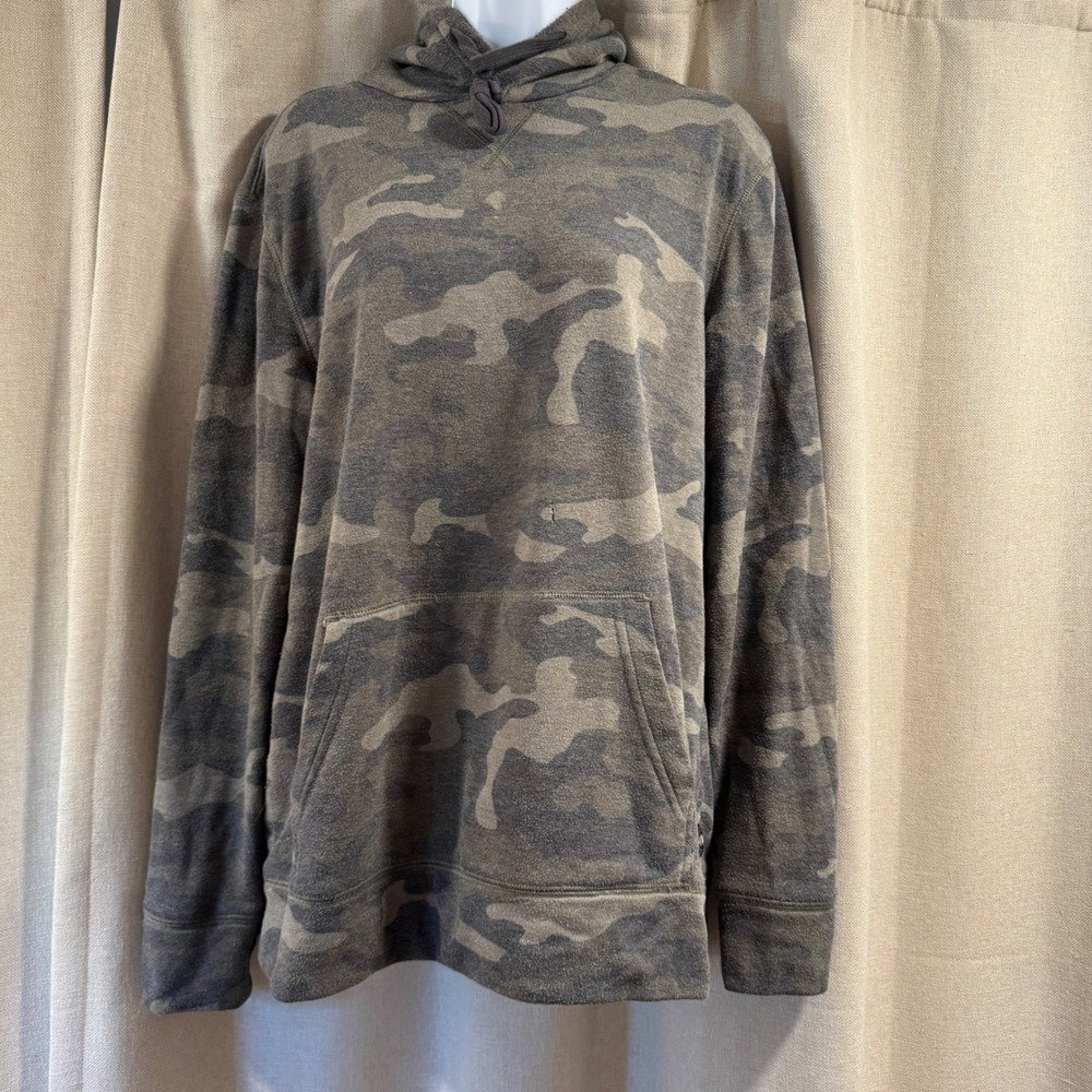 Express Camouflage Hoodie Pullover Mens Size Medium Gray Camo